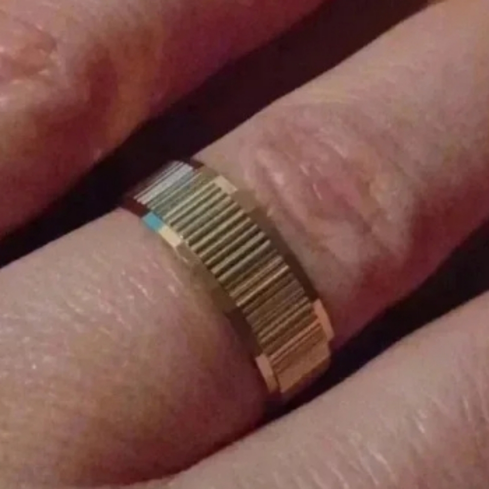 New yellow tone wedding band